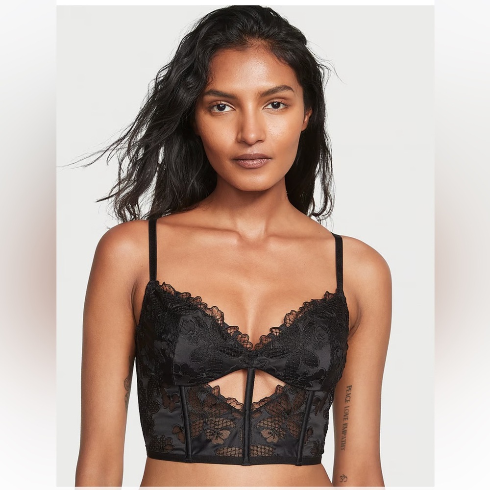 NWT Victoria’s Secret Ziggy Glam Floral Embroidery Unlined Corset Top